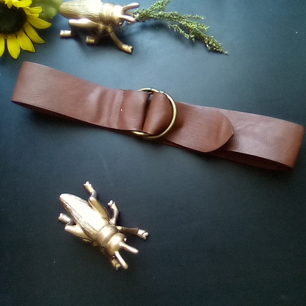 Tobacco Brown 70s Style Vintage Belt Small/Medium
